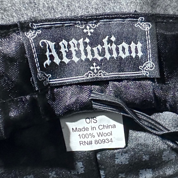 Affliction Wool Fedora Hat with Chain - Picture 8 of 10